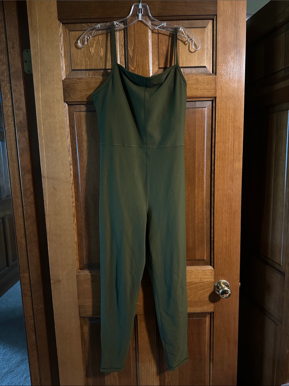 Old Navy Olive Green Spaghetti Strap Jumpsuit